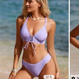 Cupshe purple lilac bikini size small new with tags